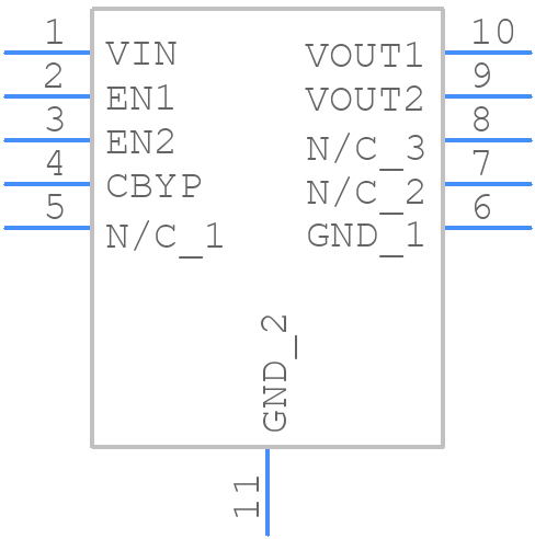 LP5996SD-2828 - Texas Instruments - PCB symbol