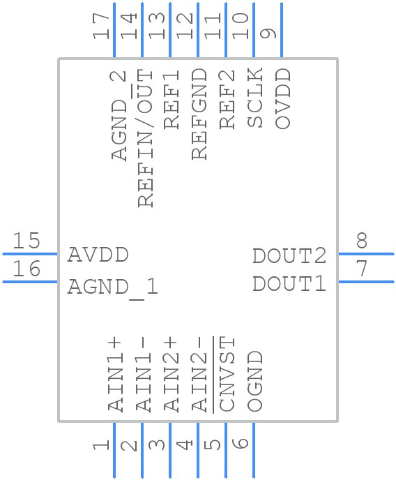 MAX11198ATE+T - Analog Devices - PCB symbol