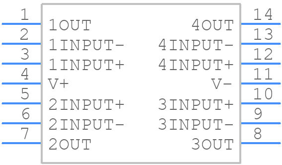 LPV324MT - Texas Instruments - PCB symbol