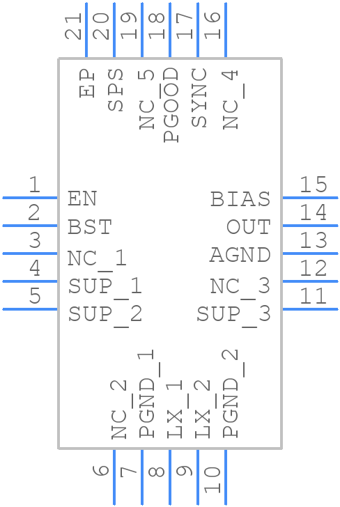 MAX25223ATPA/VY+ - Analog Devices - PCB symbol