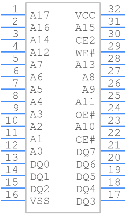 AS6C2008A-55SIN - Alliance Memory - PCB symbol