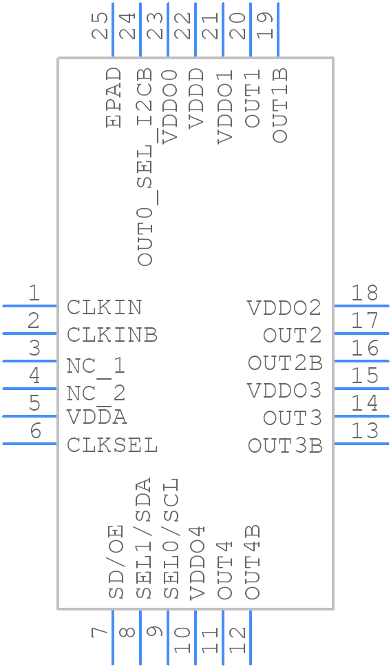 5P49V6975A000LTGI8 - Renesas Electronics - PCB symbol