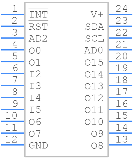 MAX7326AEG+ - Analog Devices - PCB symbol