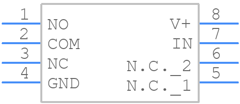 MAX4544CPA+ - Analog Devices - PCB symbol