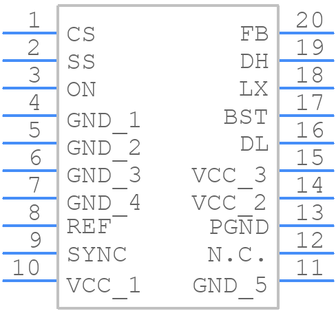 MAX767SEAP - Analog Devices - PCB symbol