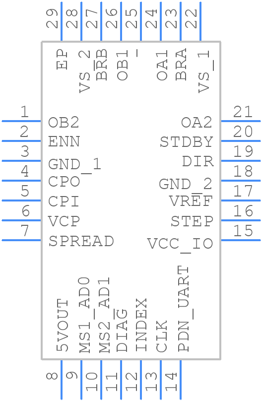 TMC2209-LA - Analog Devices - PCB symbol
