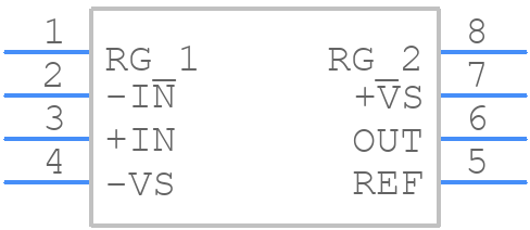 INA823DT - Texas Instruments - PCB symbol