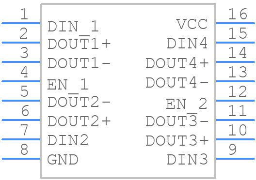 DS90C031BTM/NOPB - Texas Instruments - PCB symbol