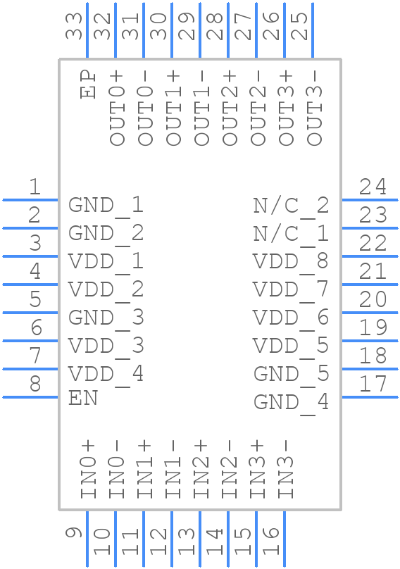 DS90LV804TSQ/NOPB - Texas Instruments - PCB symbol