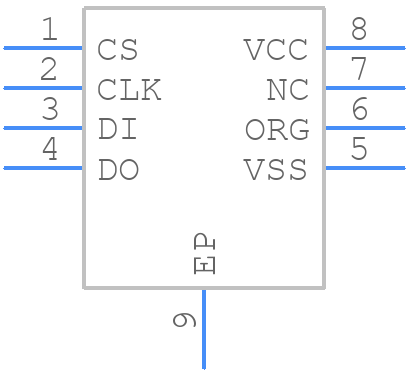 93LC66BT-I/MNY - Microchip - PCB symbol