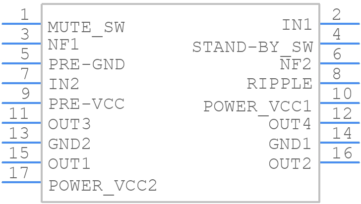TA8205AH - Toshiba - PCB symbol