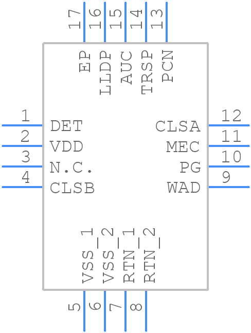 MAX5996CATE+ - Analog Devices - PCB symbol