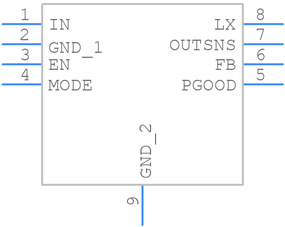 MAX17625ATA+ - Analog Devices - PCB symbol