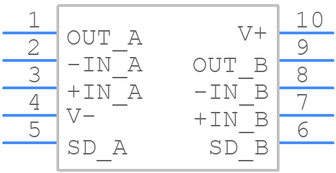 LMV712MM/NOPB - Texas Instruments - PCB symbol