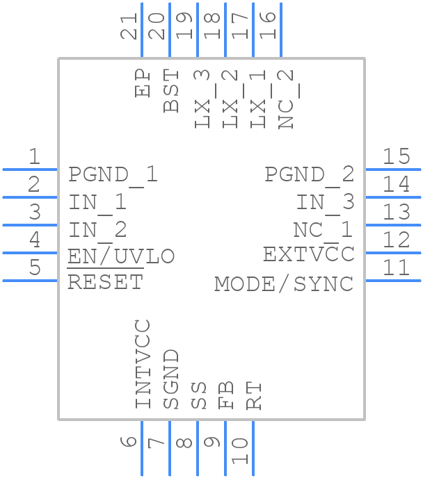 MAX17633BATP+ - Analog Devices - PCB symbol