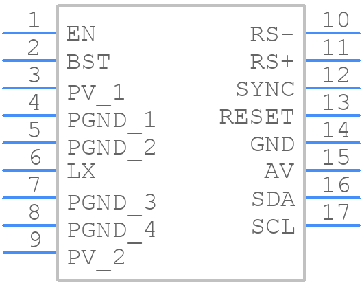 MAX20499DAFOA/VY+ - Analog Devices - PCB symbol