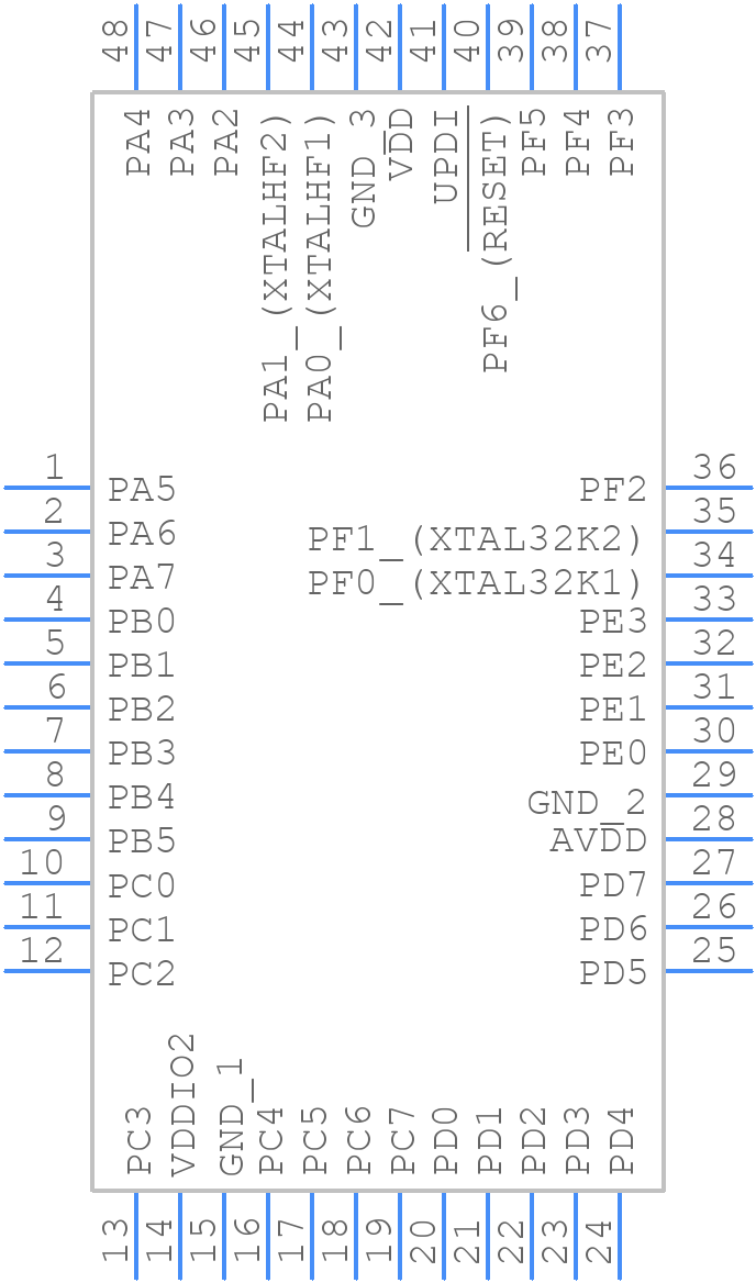 AVR64DB48-I/PT - Microchip - PCB symbol
