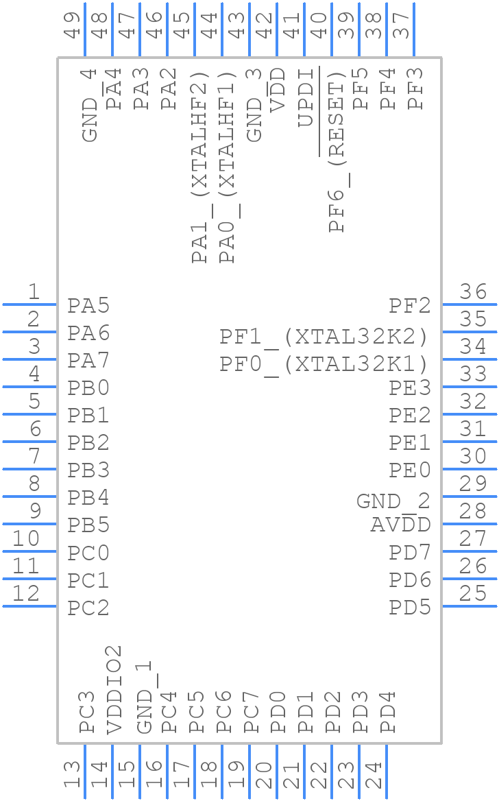 AVR64DB48-E/6LX - Microchip - PCB symbol