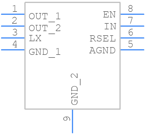 MAX17227JATA+T - Analog Devices - PCB symbol