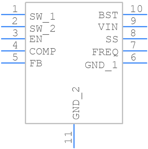 MP4561DQ-LF-P - Monolithic Power Systems (MPS) - PCB symbol