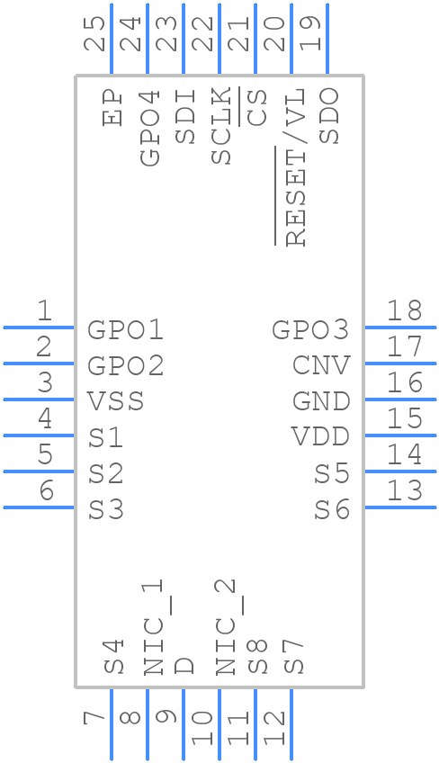 ADGS1208BCPZ-RL7 - Analog Devices - PCB symbol