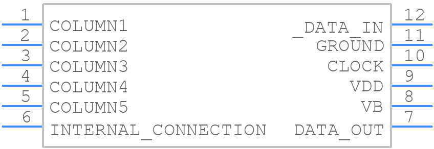HCMS-2333 - Avago Technologies - PCB symbol