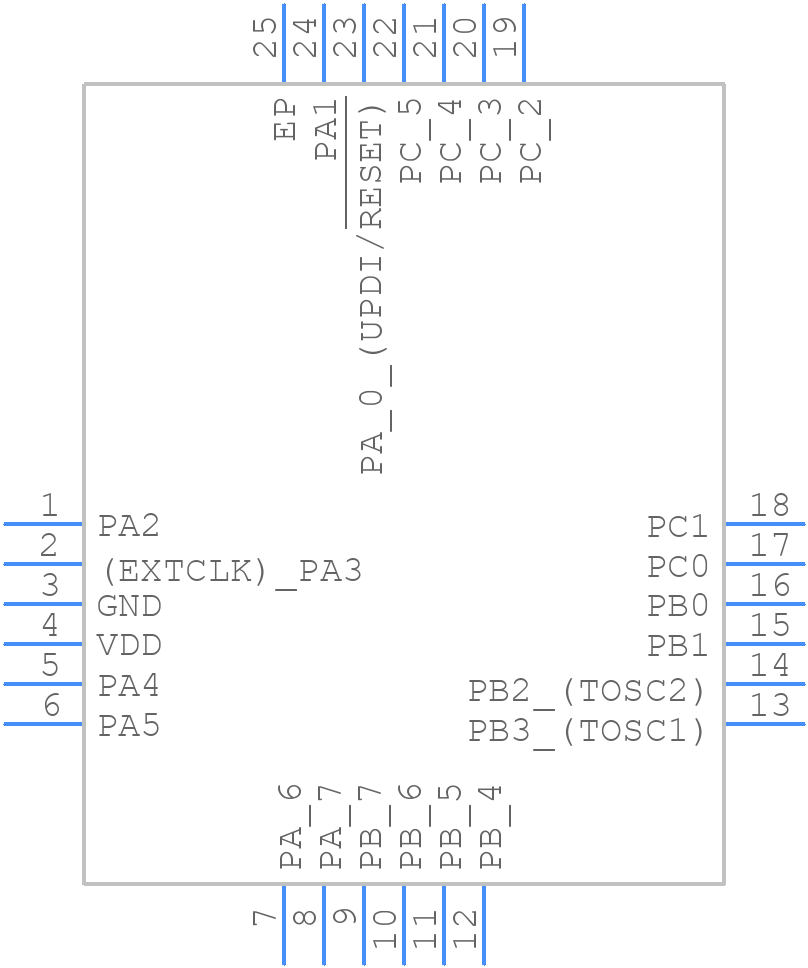 ATTINY3227-MF - Microchip - PCB symbol