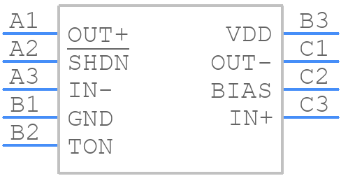 MAX98309EWL+T - Analog Devices - PCB symbol