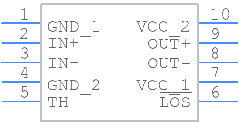 MAX3768CUB+ - Analog Devices - PCB symbol