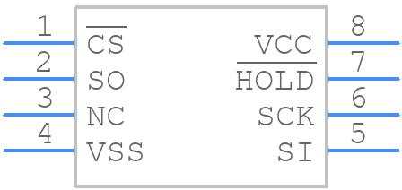 23A256-I/SN - Microchip - PCB symbol