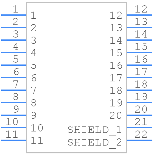 DX10M-20S(50) - Hirose - PCB symbol