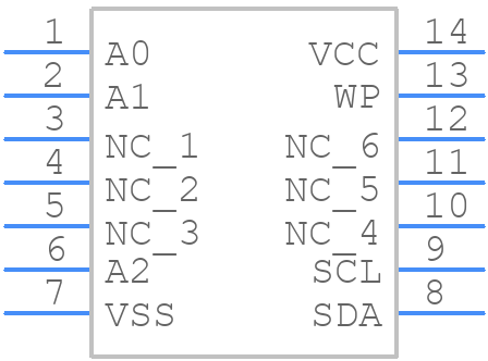 24AA512-I/ST14 - Microchip - PCB symbol