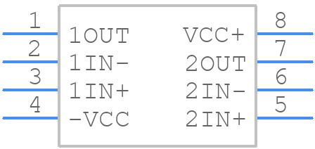 THS4032CDGN - Texas Instruments - PCB symbol