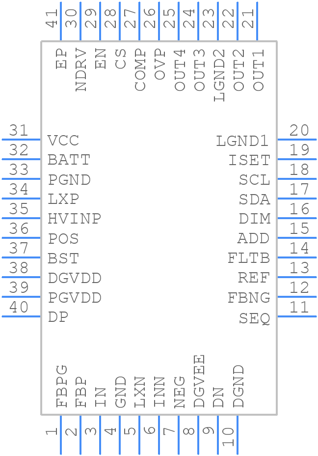 MAX20069CGTL/VY+T - Analog Devices - PCB symbol