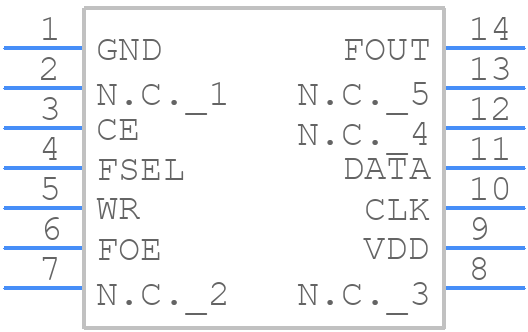 RTC4543SA:B - Epson Timing - PCB symbol