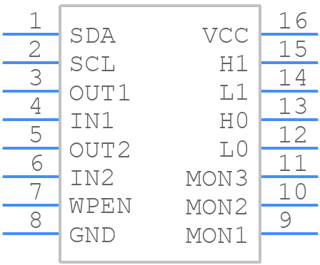 DS1859E-020+ - Analog Devices - PCB symbol
