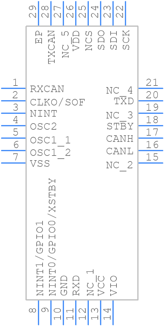 MCP251863T-H/9PX - Microchip - PCB symbol
