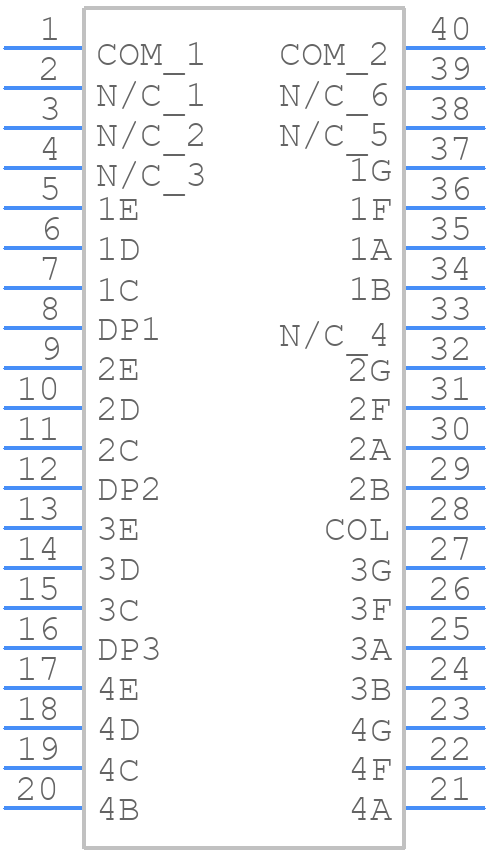 LCD-A401C39TR - Lumex - PCB symbol