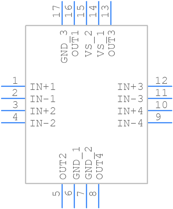 INA4290A1IRGVR - Texas Instruments - PCB symbol