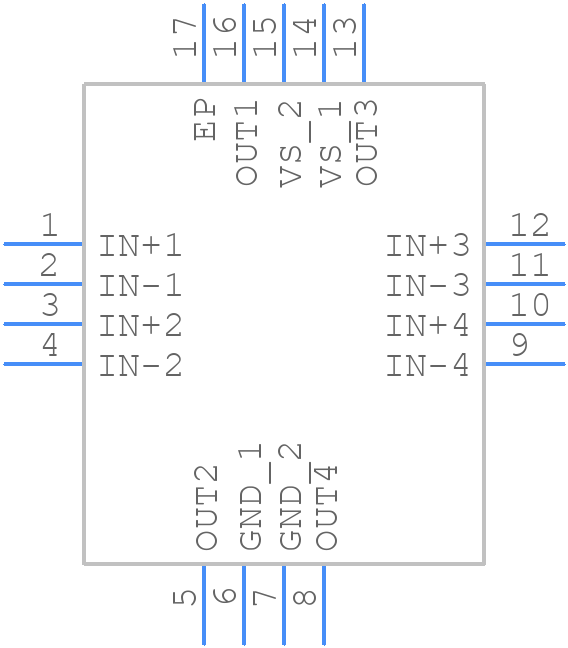 INA4290A3IRGVT - Texas Instruments - PCB symbol