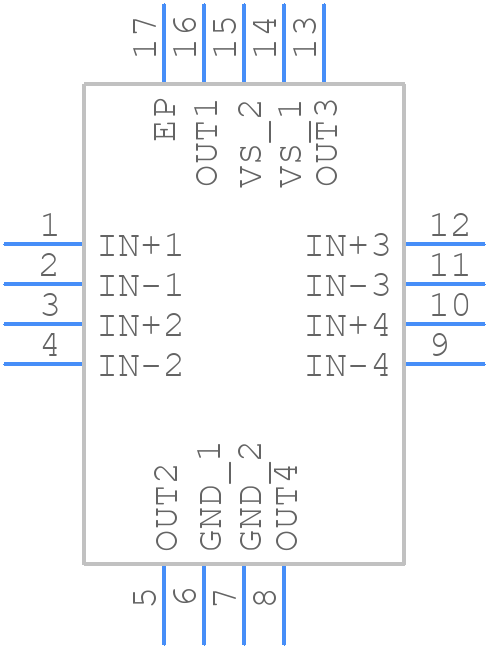 INA4290A2IRGVT - Texas Instruments - PCB symbol