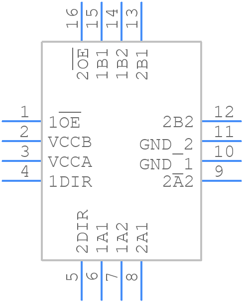 SN74AXCH4T245RSVR - Texas Instruments - PCB symbol