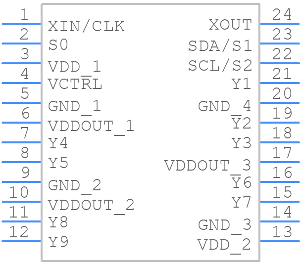 CDCE949PWRG4 - Texas Instruments - PCB symbol