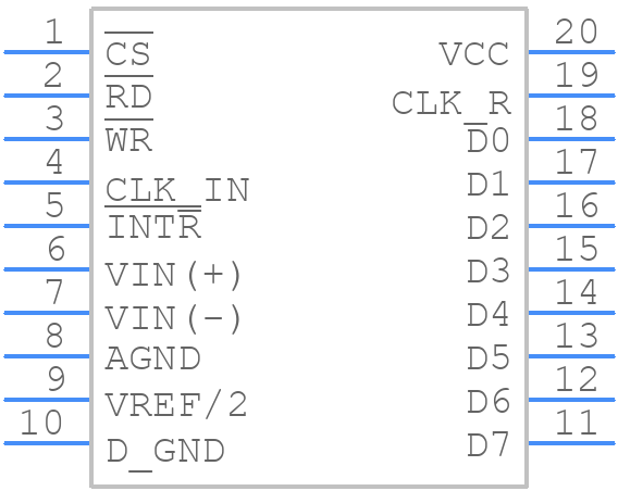 ADC0804CN - Texas Instruments - PCB symbol