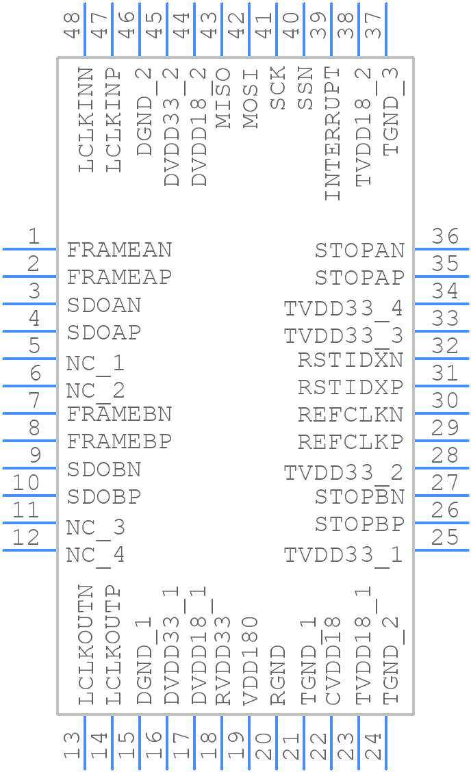 AS6501-FLQM - ams OSRAM - PCB symbol