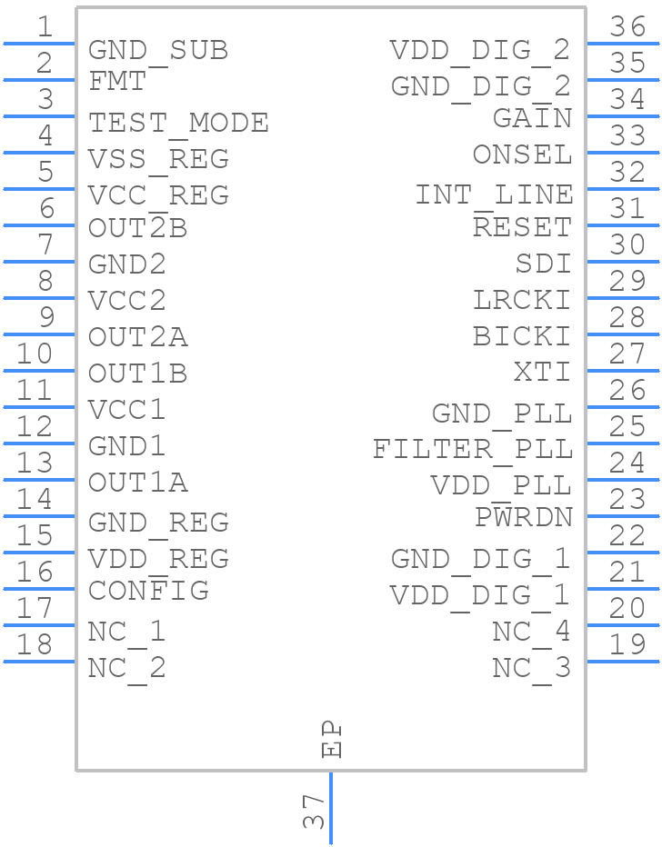 STA333ML13TR - STMicroelectronics - PCB symbol