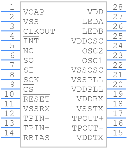 ENC28J60/SS - Microchip - PCB symbol