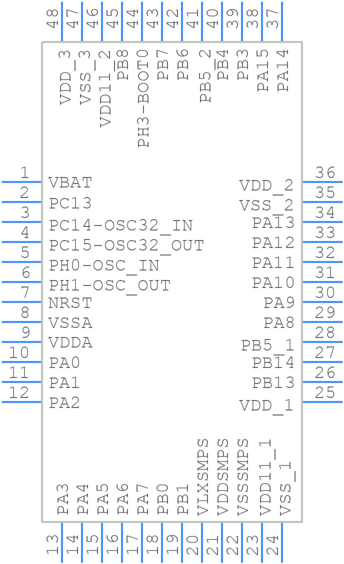 STM32U585CIT6Q - STMicroelectronics - PCB symbol