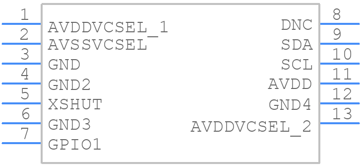 VL53L4CXV0DH/1 - STMicroelectronics - PCB symbol