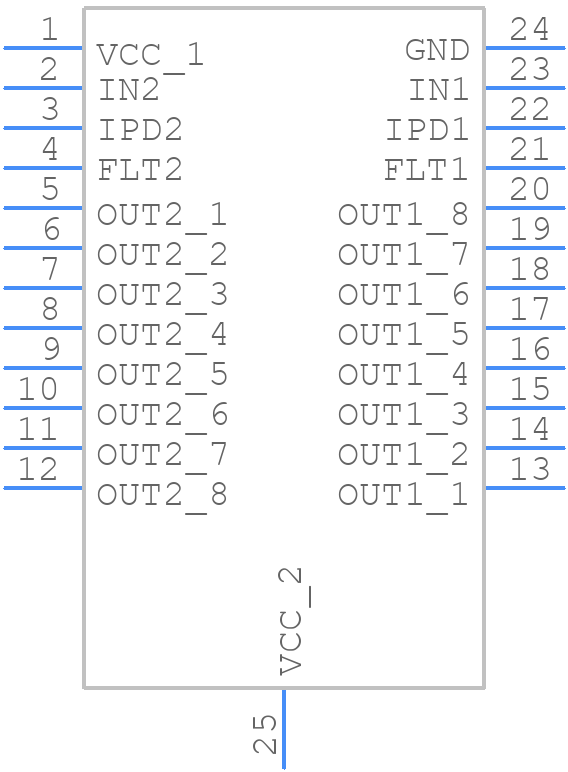 IPS2050H - STMicroelectronics - PCB symbol